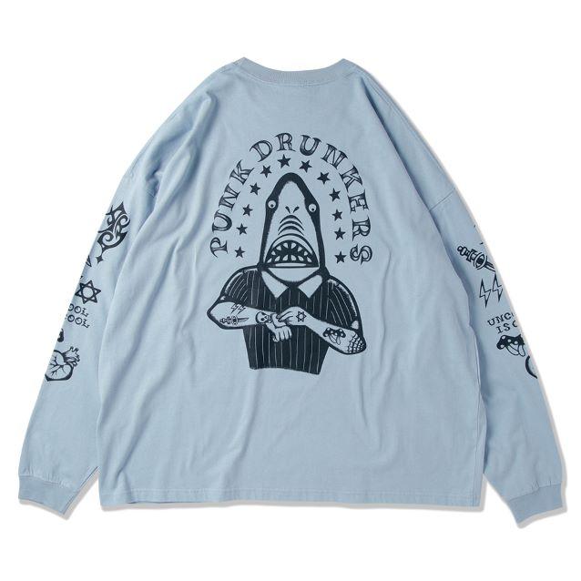 PUNK DRUNKERS パンクドランカーズ タトゥー鮫人BIGロンTEE |  | 03