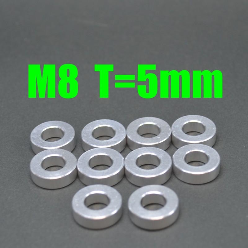 M8 内径8mm 汎用カラー5mm厚 アルミワッシャ 10個入り スペーサー