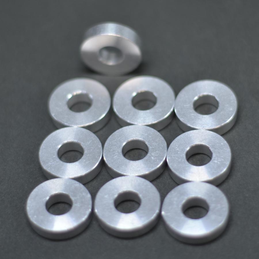M8 内径8mm 汎用カラーワイド 5mm厚 アルミワッシャ 10個入り