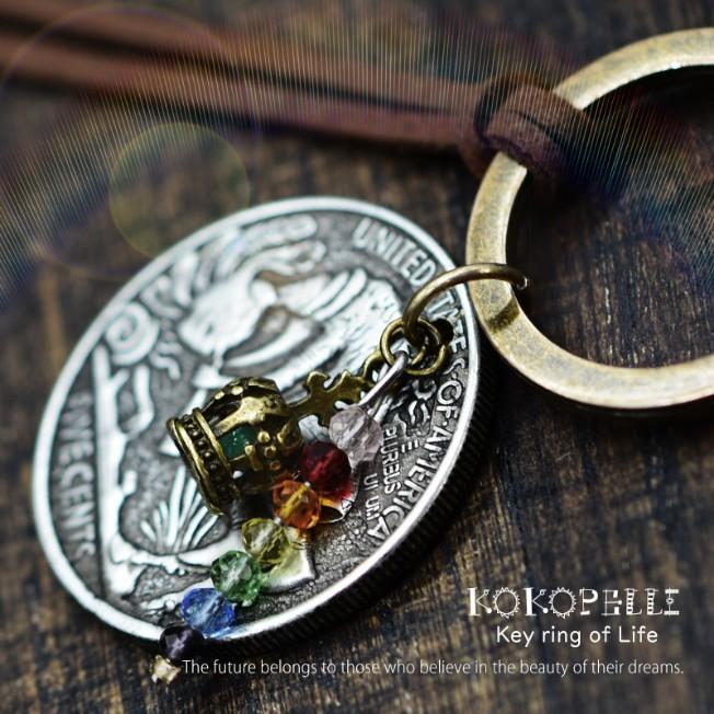 キーリングオブライフ -ココペリのメダル-【開運/金運/幸運/金運UP/開運グッズ/キーリング/ココペリ】願いを育て人生をランクアップ!!【金運 キーリング】 |  | 01