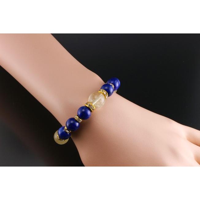 リビアングラス モルダバイト ルチル ラピス 天然石ブレスレット