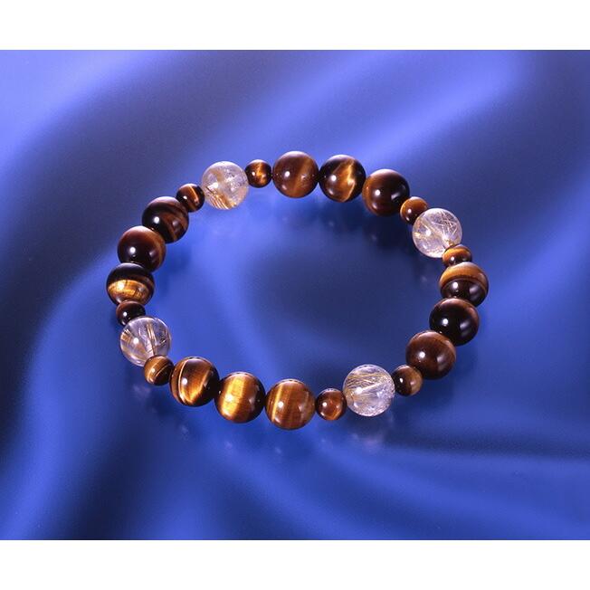 金針水晶 タイガーアイブレス　金針水晶 虎目石 パワーストーン ブレスレット 送料無料 メンズ レディース 効果 ハンドメイド 浄化 種類 意味 アクセサリー ル… |  | 01