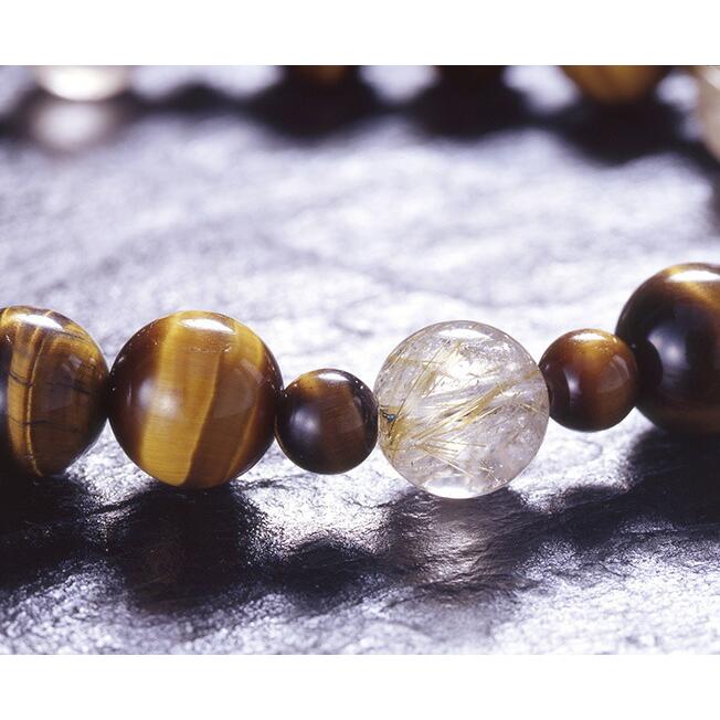 金針水晶 タイガーアイブレス　金針水晶 虎目石 パワーストーン ブレスレット 送料無料 メンズ レディース 効果 ハンドメイド 浄化 種類 意味 アクセサリー ル… |  | 03
