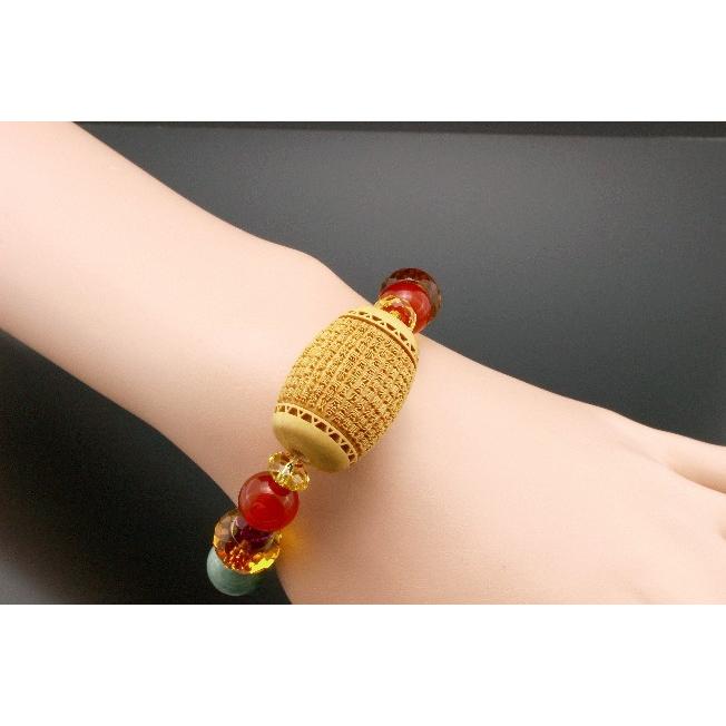 【中古品/USED】 般若心経ご利益ブレス 黄水晶 アメジスト 赤メノウ 翡翠 パワーストーン ブレスレット メンズ レディース 効果 ハンドメイド 浄化 種類 意味 アクセサリー シ… 【1803693069】(10725円)