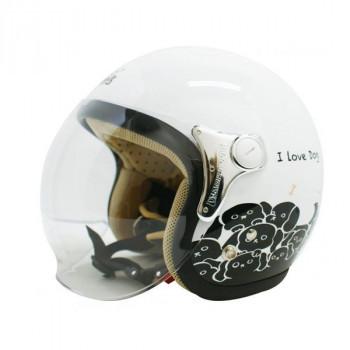 特売 ダムトラックス Dammtrax カリーナ ヘルメット White Dog カー 自転車 山積みされた愛くるしい動物がデザインされたヘルメット 海外正規品 Tiebreak Fr