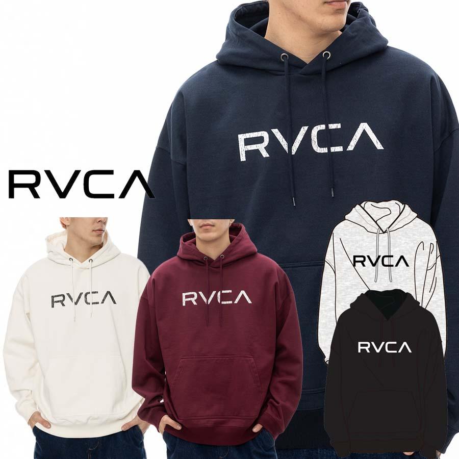 RVCA（ルーカ） 正規品 メンズ 裏起毛 パーカー ビンテージ風 ひびわれ