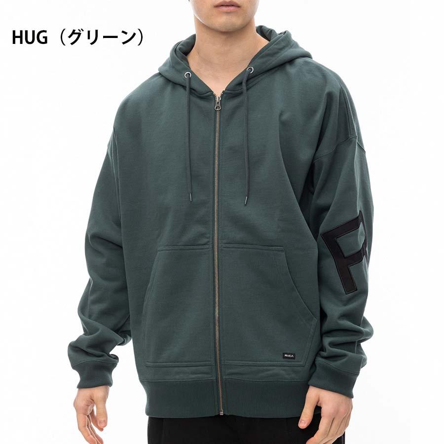 正規品 RVCA ルーカ メンズ 裏起毛 ZIP パーカー BE042-044 FAKE RVCA ZIP HD ジップパーカー BE042044 大きめ 前開き フルジップ ロゴ  USサイズ ルカ ブランド | RVCA | 10