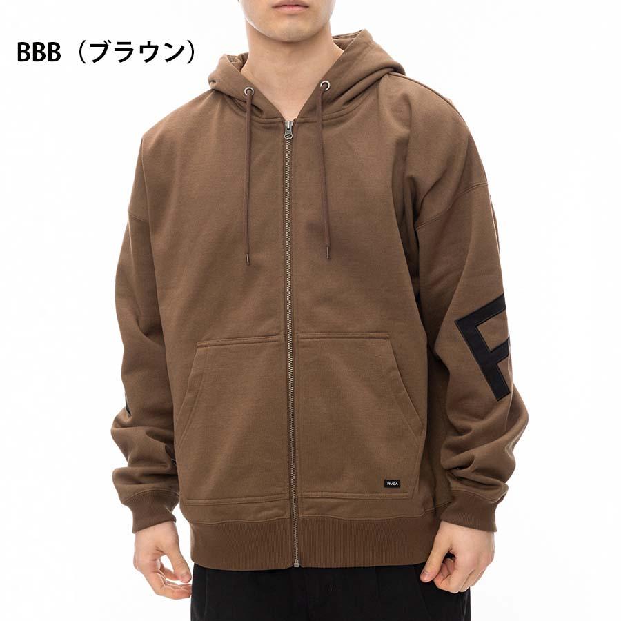 正規品 RVCA ルーカ メンズ 裏起毛 ZIP パーカー BE042-044 FAKE RVCA ZIP HD ジップパーカー BE042044 大きめ 前開き フルジップ ロゴ  USサイズ ルカ ブランド | RVCA | 02
