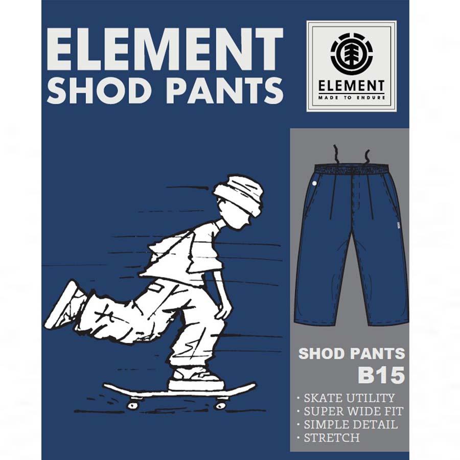 正規品 ELEMENT エレメント メンズ ショッドパンツ ストレッチ デニムパンツ パンツ BD022-724 SHOD PANTS BIG ロングパンツ BD022724 スケートパンツ｜screamer｜03