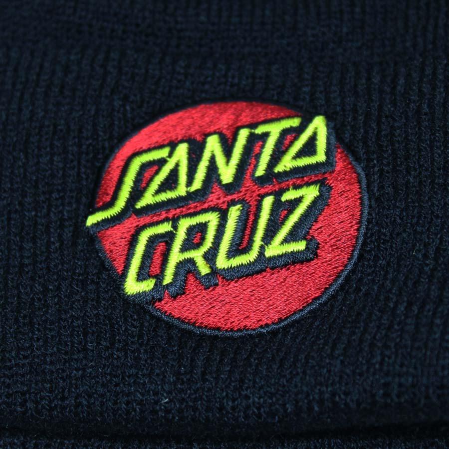 市場 サンタクルーズ ニット帽 メンズ ビーニークラシックドット レディース Dot Classic 黒 Beanie ブラック Santacruz