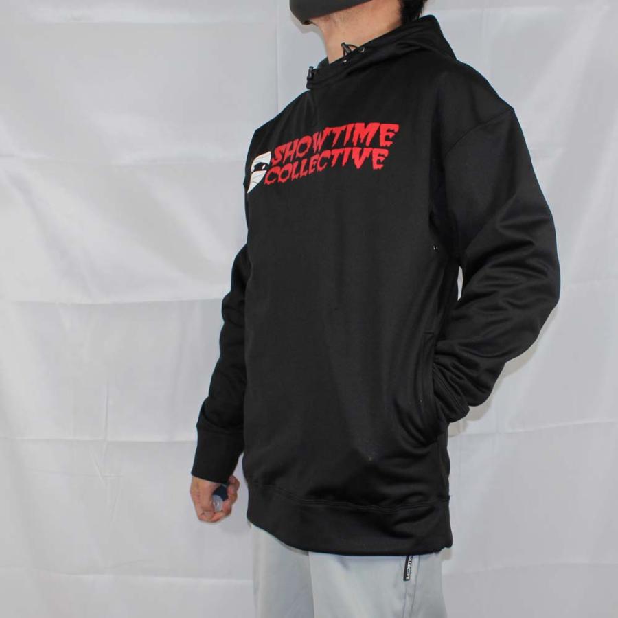 正規品 撥水パーカー SHOWTIME COLLECTIVE グラトリ ボンデッドパーカー スノボ ウェア PO23-002 BAR LOGO ドロップショルダー ミイラ ボンデッド パーカー｜screamer｜06