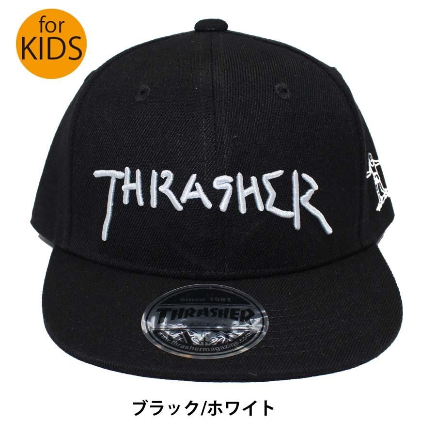 THRASHER（スラッシャー） 子供用 平ツバ キャップ THRASHER CAP K-THR