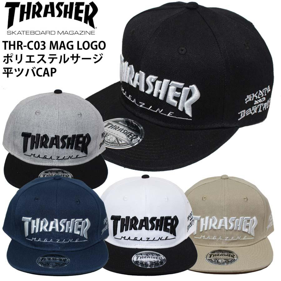 THRASHER（スラッシャー） 正規品 平ツバ キャップ THRASHER CAP THR