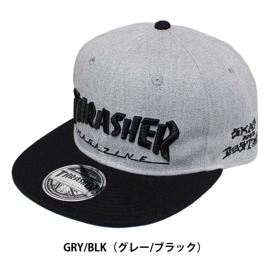 THRASHER（スラッシャー） 正規品 平ツバ キャップ THRASHER CAP THR