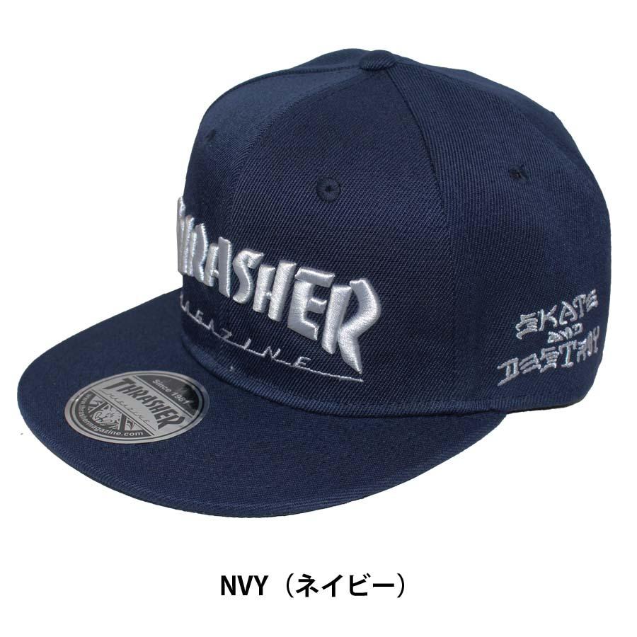 THRASHER（スラッシャー） 正規品 平ツバ キャップ THRASHER CAP THR