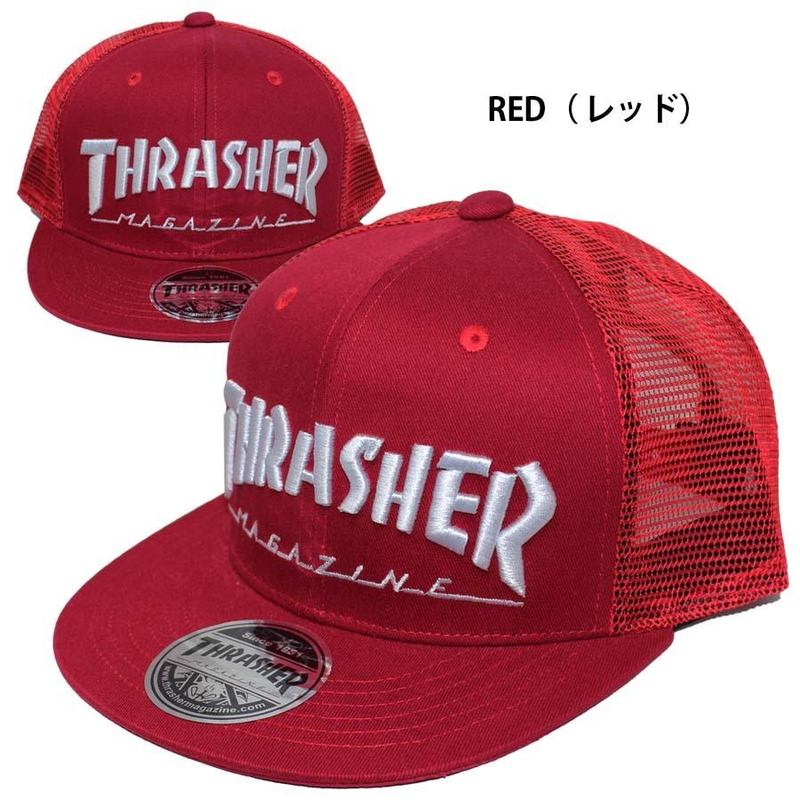 THRASHER（スラッシャー） 正規品 平ツバ メッシュキャップ THRASHER