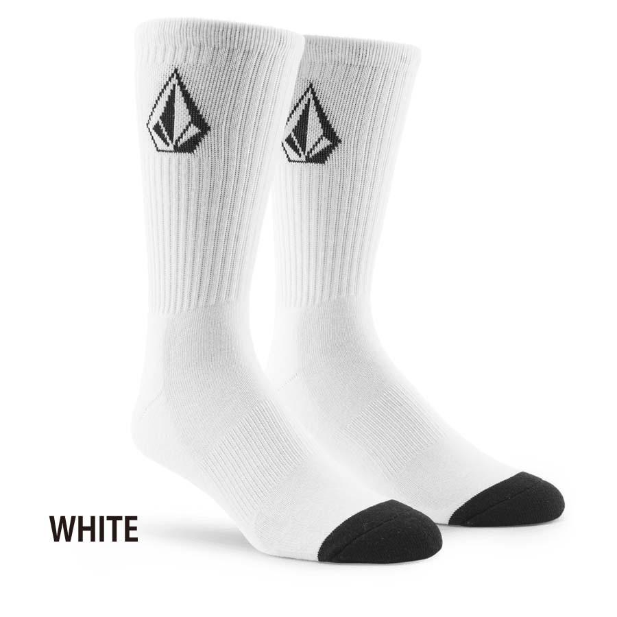 正規品 VOLCOM ボルコム 3足1セット 靴下 ソックス D6302004 FULL STONE SOCK 3 PACK 白 ホワイト 黒 ブラック シンプル ロゴ ストーンロゴ ストーン｜screamer｜02