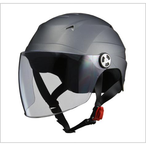 【リード工業】 SERIO RE-40 開閉シールド付き ハーフヘルメット スモーキーシルバー | 