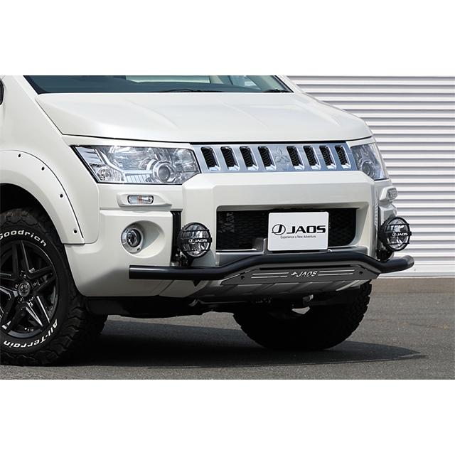 デリカD5 JAOS フロントスキッドバー ブラック