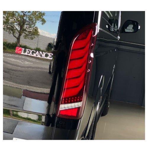 ヴァレンティ &times; レガンス コラボ フル LED テール ランプ ウルトラ シグマ ハイエース 200系 ハーフレッド/ブラッククローム ULTRA &Sigma;