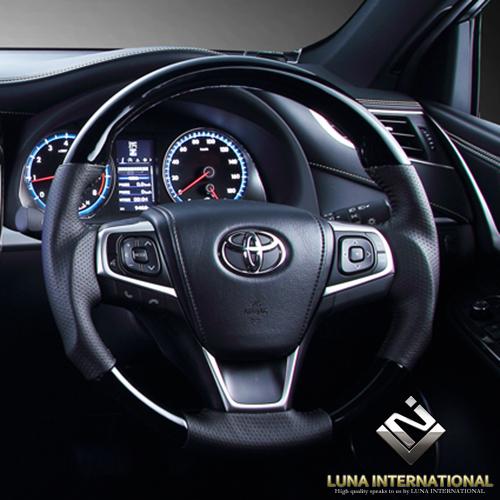 ハリアー 60系 ピアノブラック ガングリップ ウッド&レザー  