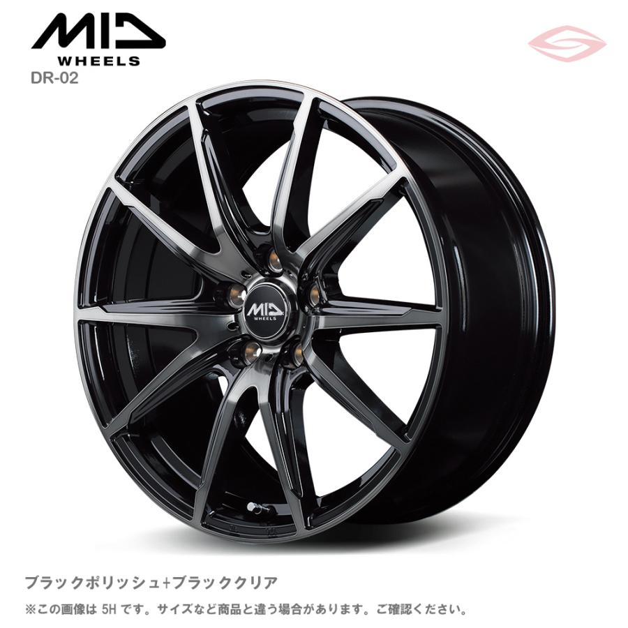 シュナイダー DR-02 アルミホイール 1本 16x6.5 +48 100 5H(BKP/ブラッククリア) / 16インチ SCHNEDER DR02 | マルカサービス