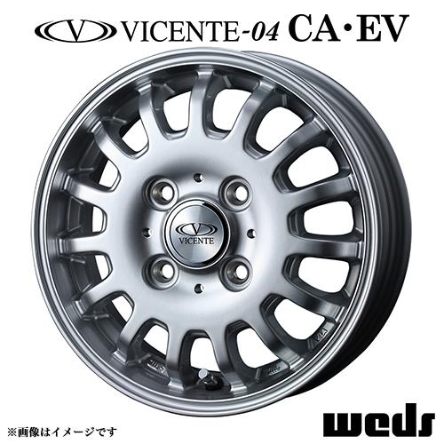 ヴィセンテ 04 EV アルミホイール(1本) 14x4.5 +50 100 4穴(シルバー) / 14インチ VICENTE-04 EV エブリィ シルバー｜screate-shop2