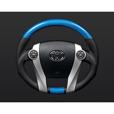 REAL(レアル) ステアリング プリウスα(ZVW40/ZVW41) カーボン&本革  