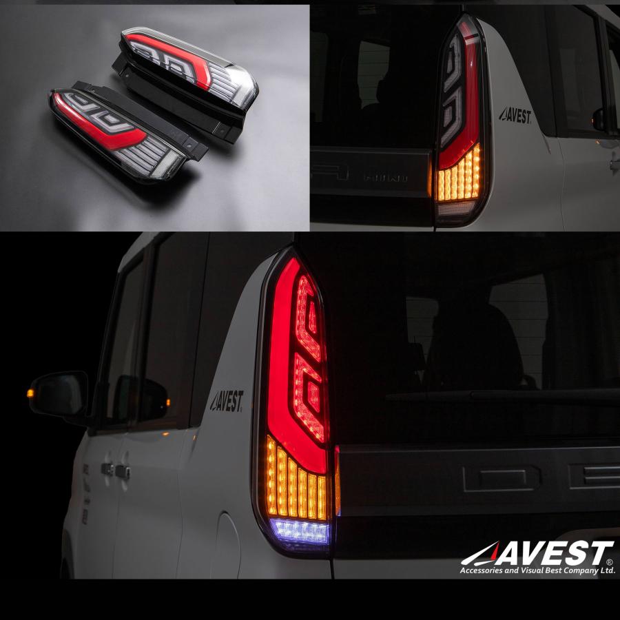 AVEST 三菱 デリカミニ フル LED テール ランプ クリア : エス