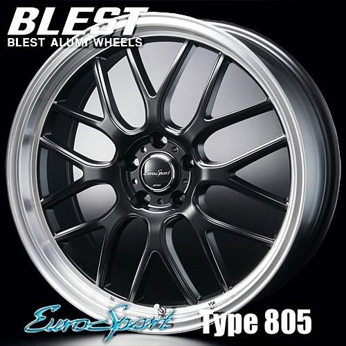 Blest ブレスト ユーロスポーツ タイプ 805 アルミホイール 1本 19x7 5 50 114 3 5穴 セミグロスブラック Eurosport Type 805 19インチ Brs エスクリエイト 通販 Yahoo ショッピング