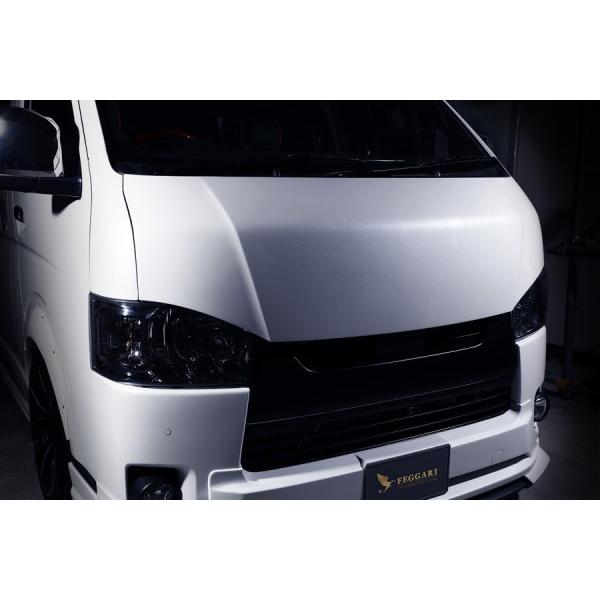 FEGGARI ハイエース 200系 デビル ボンネット パネル V2 未塗装 070 塗装済 設定あり エアロ バッドフェイス フェガーリ バージョン2 |  | 01
