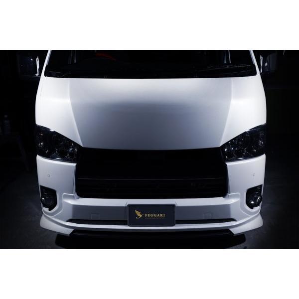 FEGGARI ハイエース 200系 デビル ボンネット パネル V2 未塗装 070 塗装済 設定あり エアロ バッドフェイス フェガーリ バージョン2 |  | 02