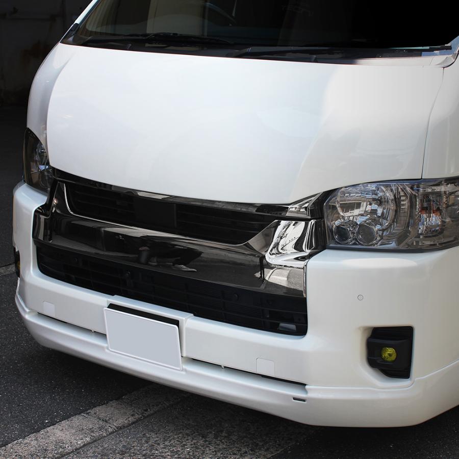 9型新車外し 200系 ハイエース ワイド ボンネット 089 ホワイトパール FEGGARI（フェガーリ） FEGGARI 9型 089 塗装済 ハイエースワイド 200