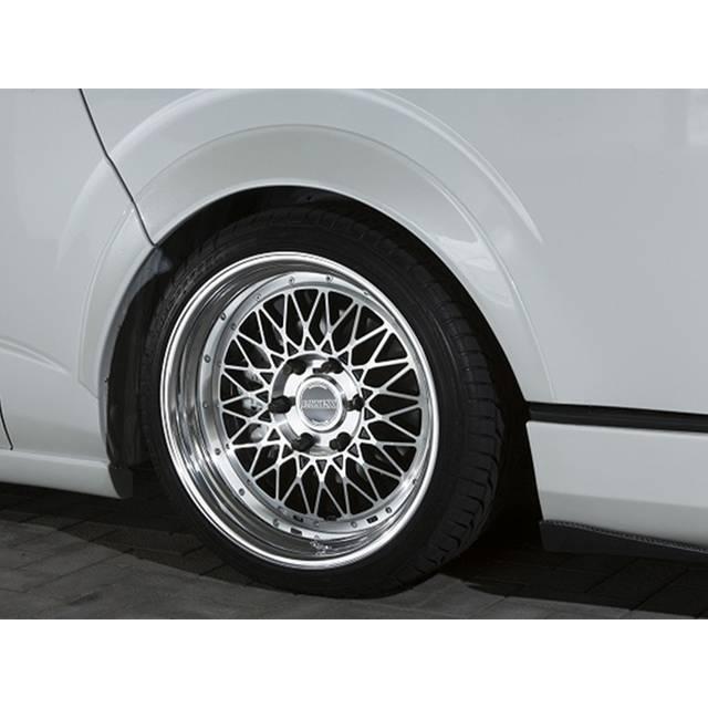 ハイエース200系エセックス　シボピアスボルトオーバーフェンダー CRS essex オーバーフェンダー(25mm) シボ(ピアスボルト付) ハイエース