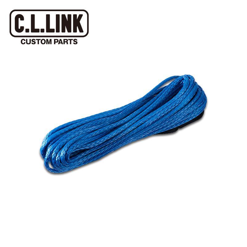 C.L.LINK 電動ウインチ6000lbs用 ファイバーロープ 単体1本 6mm x 15m 