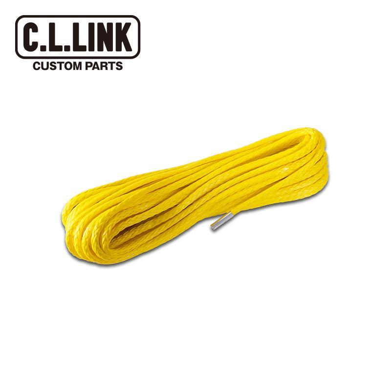 C.L.LINK 電動ウインチ6000lbs用 ファイバーロープ 単体1本 6mm x 15m 