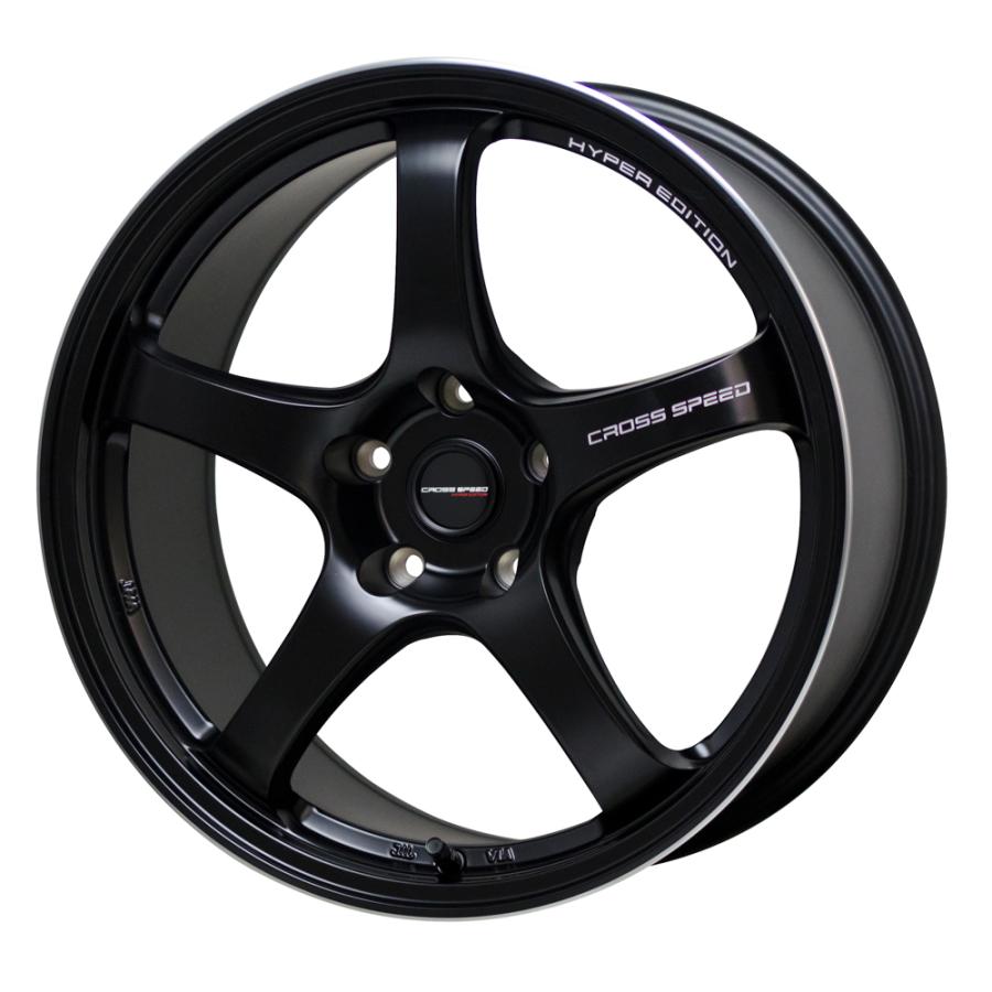 クロススピード CR5 アルミホイール 4本セット 18x9.5 +45 100 5H(セミグロスブラック) / 18インチ CROSS SPEED HYPER Edition CR 5