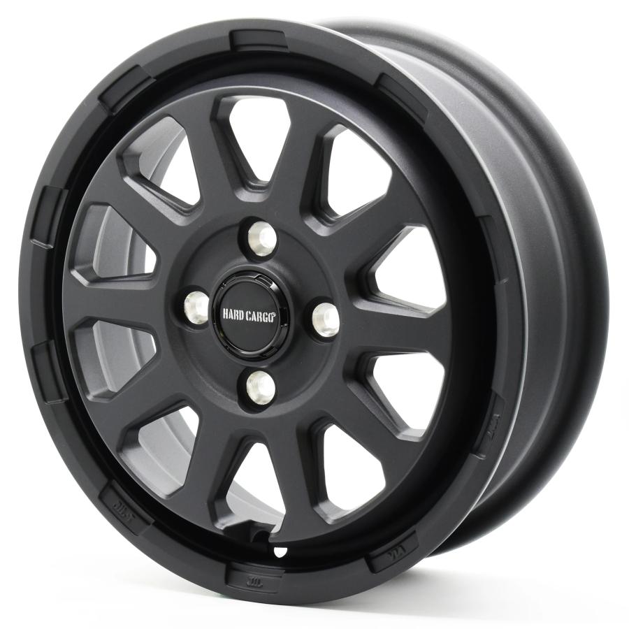 ハードカーゴ RANGER × PARADA PA03 タイヤホイール4本セット ショットブラック ダイハツ スズキ ホンダ  HC-RAPP4-BK | HARD CARGO | 01