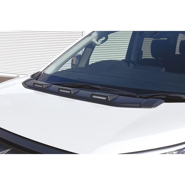 JAOS ボンネットディフレクター 塗装品 マットブラック デリカ D:5 DIESEL（19+）※個人宛別途送料 | JAOS