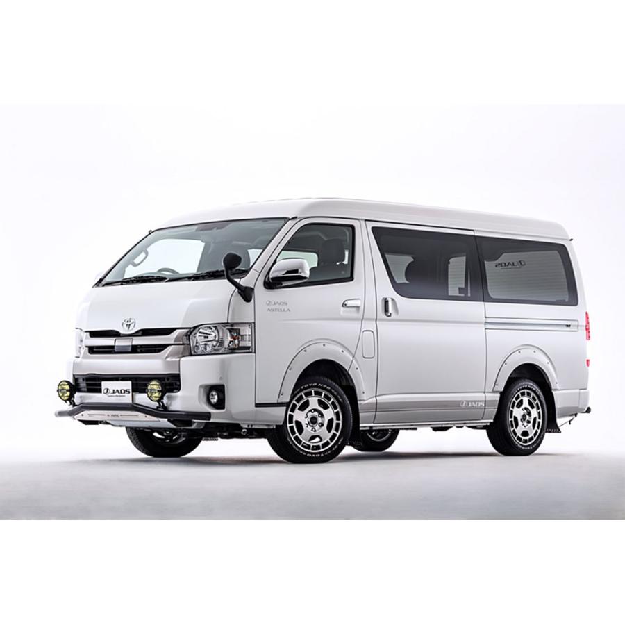 「OKA」ハイエース200 JAOS JAOS マッドガードⅢ フロントセット ブラック ハイエース 200系