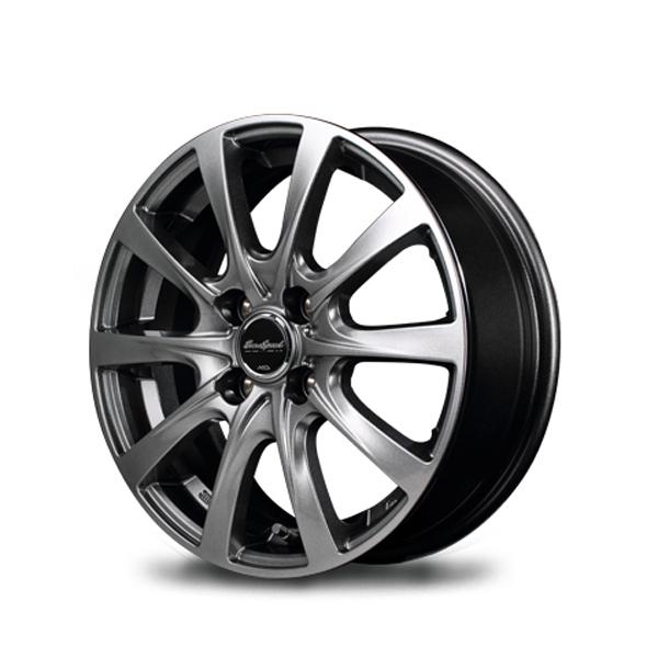 ユーロスピード F10 アルミホイール 4本セット 13x4.0 +43 100 4H(メタリックグレー) / 13インチ EuroSpeed F10