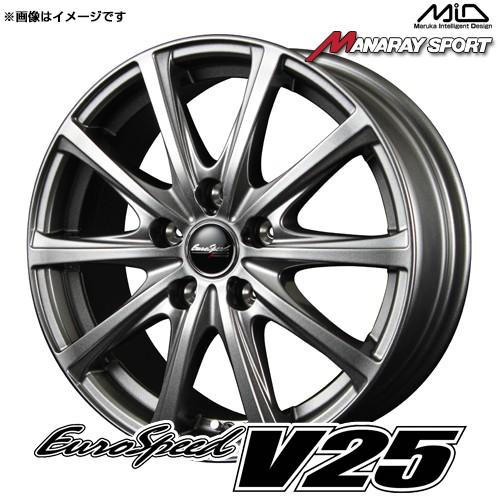 ユーロスピード V25 アルミホイール 1本 17x7.0 +38 114.3 5穴(メタリックグレー) / 17インチ EuroSpeed V25｜screate