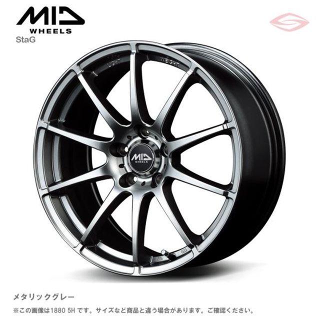 マルカサービス MIDホイールズ スタッグ ホイール1本 14x4.5J 4H 100 +