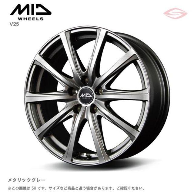 マルカサービス MIDホイールズ V25 アルミホイール1本 16x6.0J 5H 100