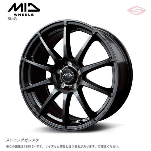 マルカサービス MIDホイールズ スタッグ ホイール1本 16x6.0J 4H 100 +
