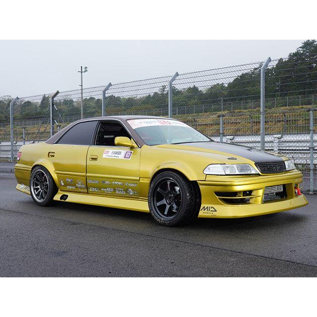 MIDレーシング R10 ホイール1本 15x5.0J 4H 100 +45 CBPR クリスタルブラック／リムポリッシュ＋レッド/15インチの画像