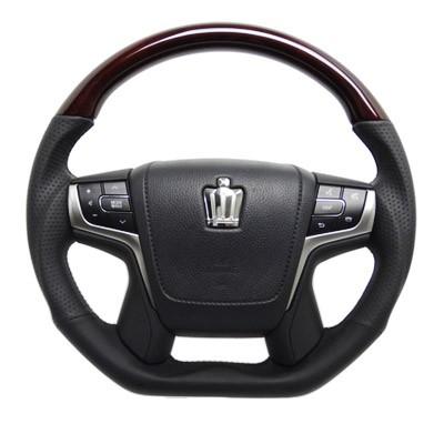 REAL ステアリング クラウン ロイヤルサルーンGRS210系 ウッド&本革