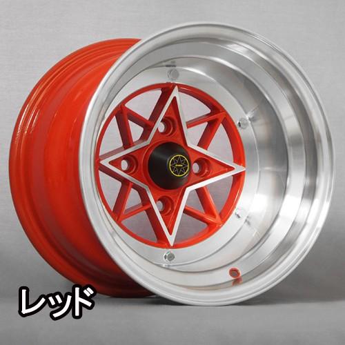 【復刻版ホイール】限定数商品！スターシャーク ホイール 14×10.0 -39 114.3 4H (レッド) 旧車に！ STAR SHARK / 14インチ 深リム｜screate｜02