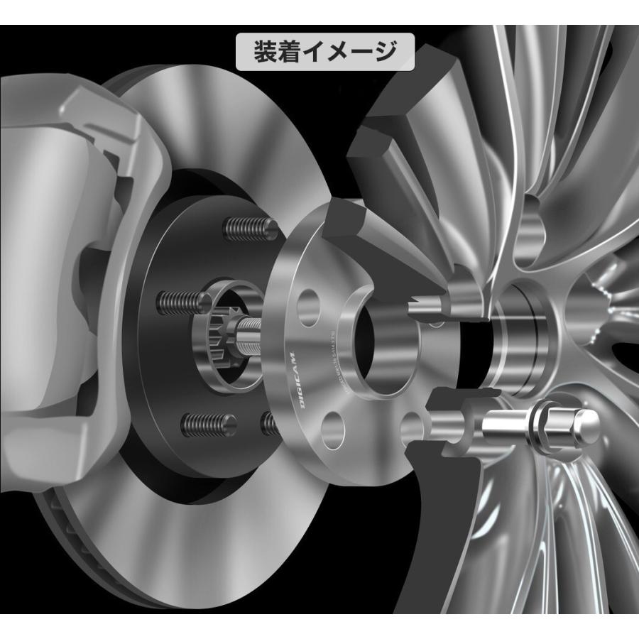 デジキャン ワイドトレッドスペーサー トヨタ専用 100 5H 10mm 54-54 ロングナット10個 | DIGICAM | 04