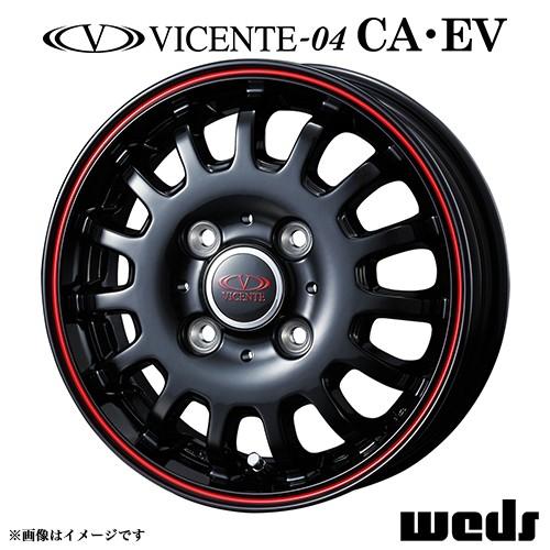 ヴィセンテ 04 EV ホイール1本 13x4.5 +50 100 4H (ブラック＆レッド  